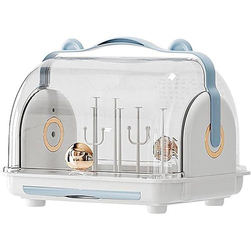 product_image_name-Generic-Nursing Bottle Storage Box Organizer, Baby Bottle Rack Dryer Box, Baby Feeding Bottle Drying Rack with lid, Baby Bottle Drying Rack with Cover-4