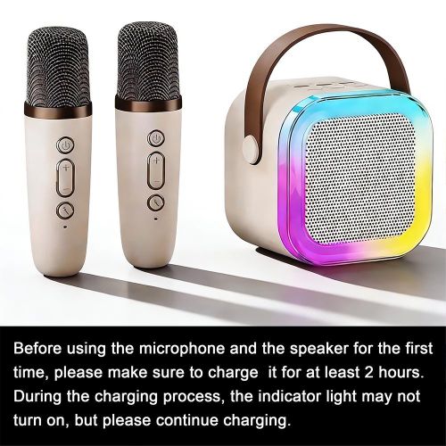 product_image_name-STY-Children's Portable Bluetooth Speaker Mini Wireless Microphone Colorful Light Karaoke Sound System Karaoke Machines-8