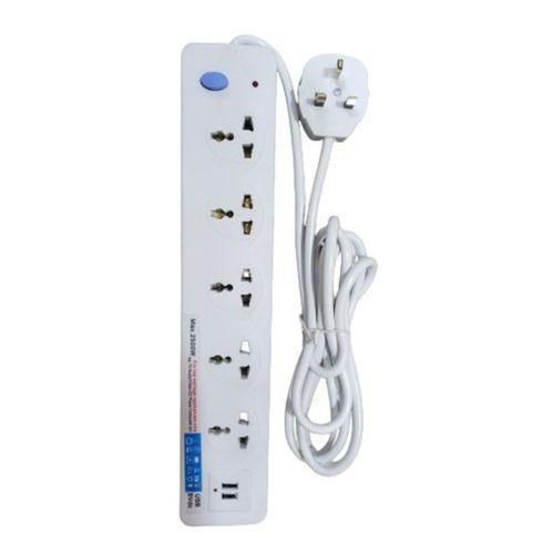 product_image_name-Generic-Original 5 Way Heavy Duty USB Extension Cable Socket - White-1