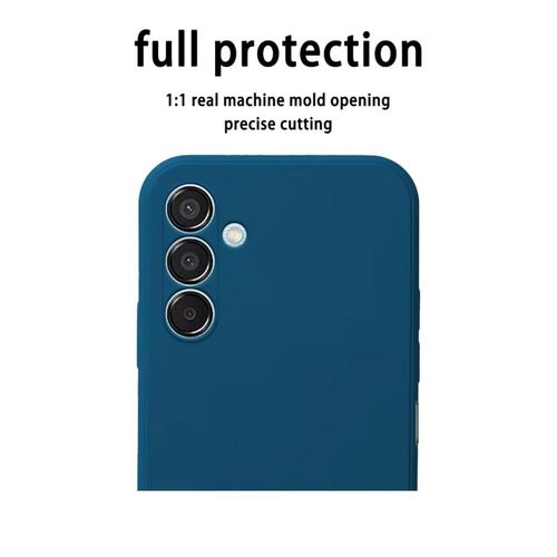 product_image_name-Generic-Back Cover Case for Samsung Galaxy A16 5G Slim Fit Protective Design Ultra Matte Finish Camera Protection Bump Soft Silicon Back Cover Case for Samsung A16 (Silicone, Blue )-2