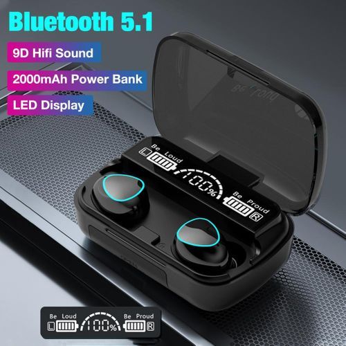 Shop M10 Wireless Bluetooth 5.1 Earphones Dual LED Display Jumia Uganda