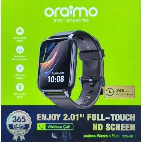 product_image_name-Oraimo-Watch 4 Plus BT Call 2.01'' HD Large Screen Smart Watch - Black-2
