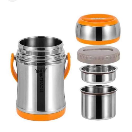product_image_name-Generic-Stainless Steel Insulated Food Container with Handle, Vacuum Thermal Food Flask, Double Walled Lunch Box for School Travel Camping Hiking,Bento-Styled Lunch Solution Offers Durable insulate-1