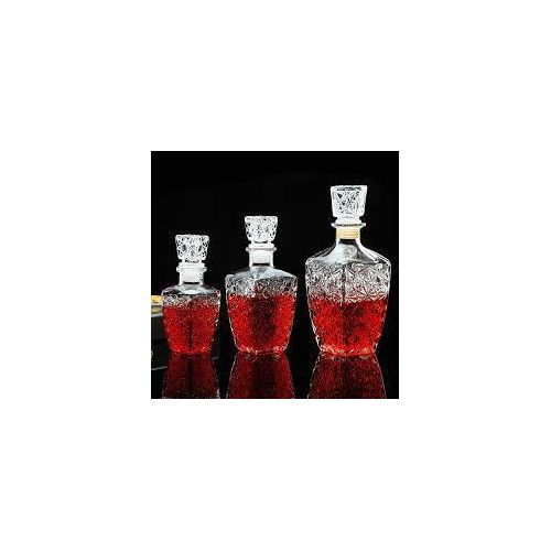 product_image_name-Generic-500ML Liquor Wine Breather Drinks Aerator Whiskey Decanter With Airtight Glass Stopper, Lead-Free Crystal Bottle, Glass Decanter For Water Mouthwash Whiskey Vodka Bourbon Spirits Brandy Alcohol  Wine Carafe Gift For Home, Bar, Gift, Party Decor- Clear-4