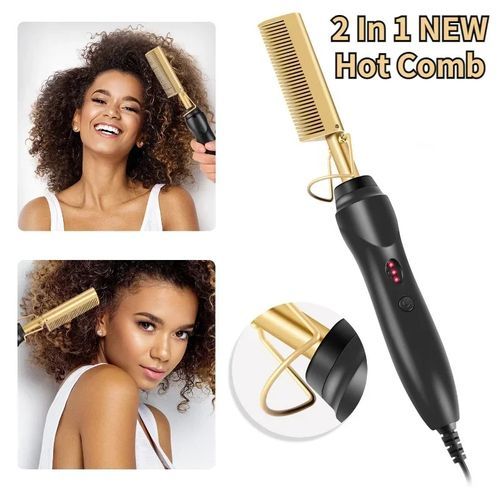 product_image_name-Generic-2 In 1 Electric Hot Comb & Hair Straightener Curler - Wet & Dry Styling Tool-2