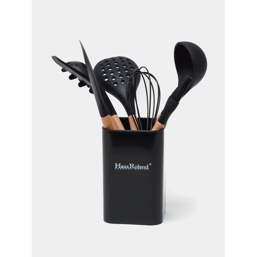 product_image_name-Generic-Cooking Utensils Set, Caliamary 8 PCS Silicone Kitchen Utensils Set with Holder Spoons Spatulas Tongs Whisk for Cooking, Non-Stick Heat Resistant Kitchen Tools and Gadgets with Wooden Handle- Multicolor-6