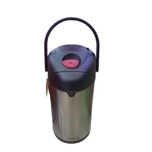product_image_name-Generic-4L Stainless Steel Air Pot Flask - Silver/Black-1
