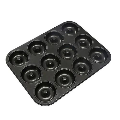 product_image_name-Generic-12 cup Mini Donut non-stick tray mould - black -1