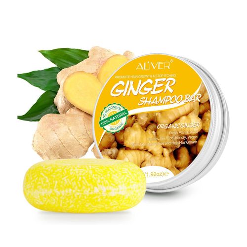 product_image_name-Ginger-Shampoo Bar Anti Hair Loss Soap & Hair Growth Care Oil Natural-2