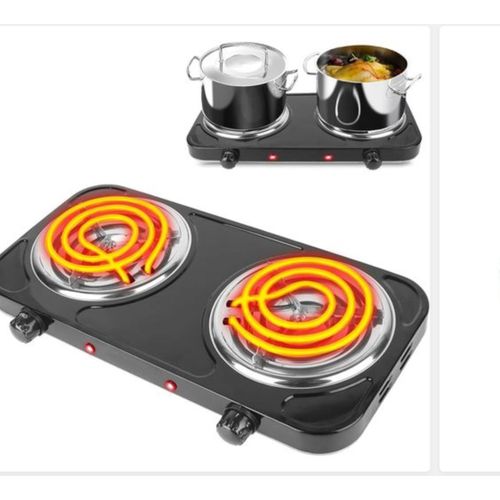product_image_name-Generic-Hot Plate Portable Double Burner Electric Coil - White, Black-1