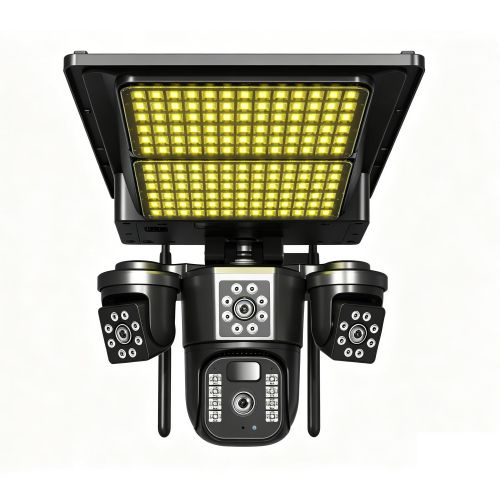 3 Lens 3 Screen PTZ Ai Digital Wireless Solar Camera With Flood Light view 3