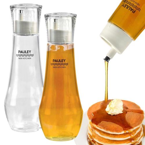 product_image_name-Generic-1 Piece Of 8.8oz Syrup Dispenser Honey Pot with Lid Cup, Glass Honey Dispenser Jar, Automatic Reflux, Maple Syrup Dispenser, Honey Container, Honey Dispenser Jar for Home Kitchen Honey & Syrup Storage -1