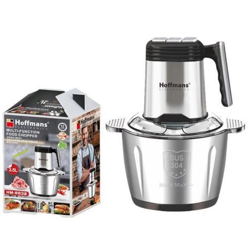product_image_name-Hoffmans-3.5L Stainless Steel Meat Grinder Chopper Multi-Function Food Processor- Silver-3