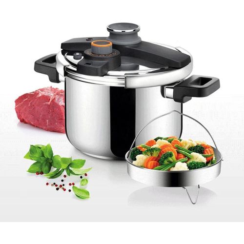 product_image_name-Generic-6 Litre Classic Stainless Steel Pressure Cooker Triple Safety System Easy to Clean Easy Cooking Kitchen Ware Universal for Gas Induction Cooker -Silver-1