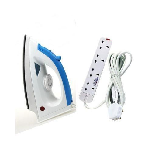 product_image_name-Generic-4 Way Power King Extension Cable And Steam Flat Iron - Blue, White-1