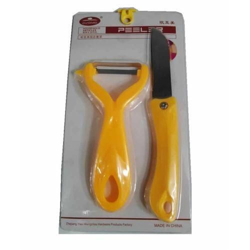 product_image_name-Generic-Fruit Knife,Vegetable, Potato Peeler In Orange - Cutlery Set-1