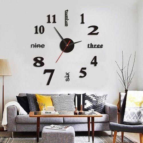 product_image_name-Generic-Stick On Wall Clock DIY Large Modern Design Decal 3D-6