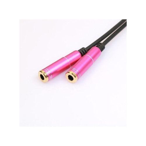 product_image_name-Generic-3.5mm 1 Male Jack Plug To 2 Female Sockets Y Splitter Cable-Blue-3