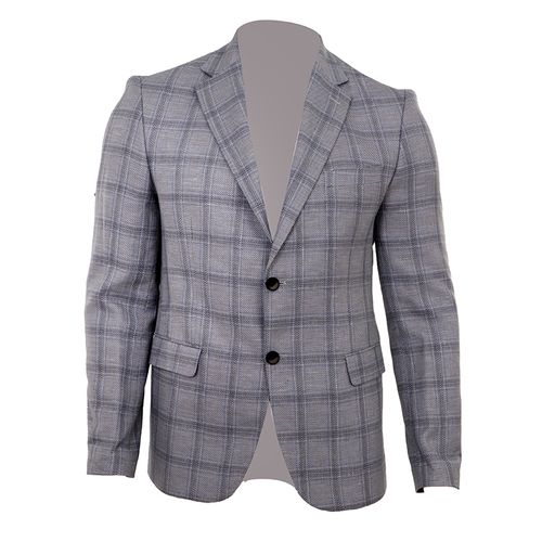 Shop Men's Slim Causal Checked Blazer Jackets - Grey | Jumia Uganda