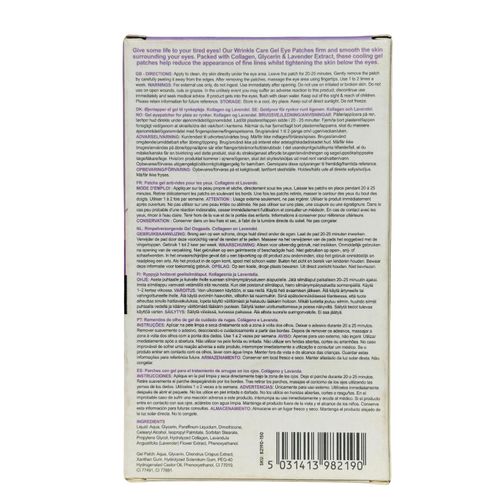 product_image_name-Face Facts-Pack of 3 Wrinkle Care Gel Eye Patches – 12 Pairs Total (Collagen & Lavender)-4