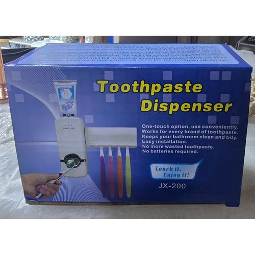 product_image_name-Generic-Wall Mounted Toothbrush Holder And Toothpaste Dispenser - White Or Red -1