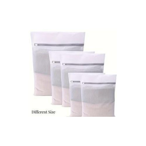 product_image_name-Generic-Mesh Laundry Bag Set  Sandwich Embroidered Net Washing Machine Bags, Suitable For Delicate T-shirts, Socks, Pants, Underwear, Bras, Dresses, Coats And Baby Clothes, Reusable Zipper Laundry Bags-1
