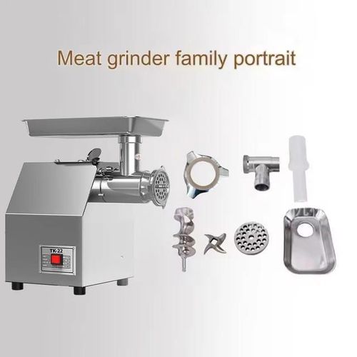 product_image_name-Electro Master-Industrial Commercial Meat Grinder Mincer Electric Sausage Maker Stainless Steel With 2 Grinding Heads & 2 Blades For Restaurants, Supermarkets, Fast Food Stores, Butcher Shops- Silver-3