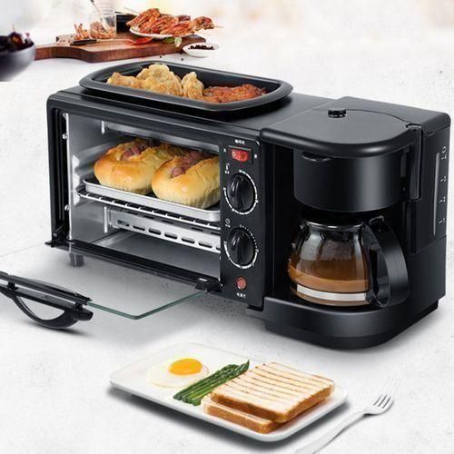 product_image_name-Hoffmans-3 In 1 Breakfast Maker Oven, Coffee And Pan - black-1