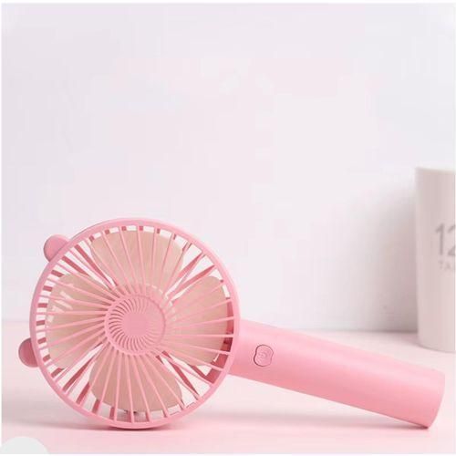 product_image_name-Generic-Small USB Fan Silent, 1200mAh Type C Rechargeable Battery Fan,handheld And Desk Stand Fan Portable Fan, 3 Speeds Mini Table Fan, Fans Cooling Quiet For Bedroom,Travel,Office -Pink-2