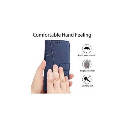 product_image_name-Generic-Samsung Galaxy A05 Wallet Flip Case, Magnetic Flip Cover with Card Slots & Cash Pocket, Full Protection dark blue -5