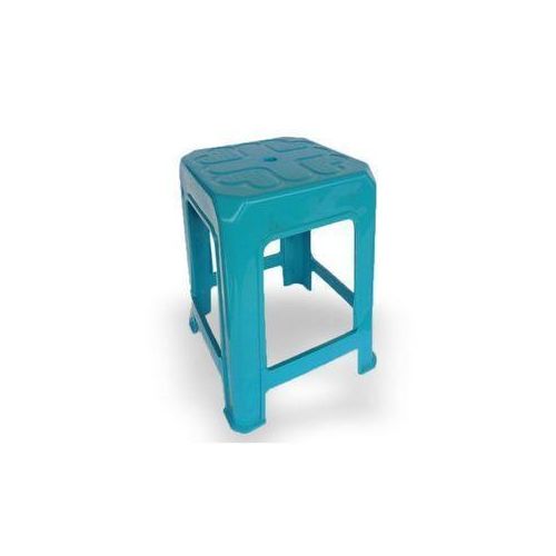 product_image_name-Generic-Plastic Square Rigid Comfortable 4Leged Stool-Blue,Brown-1