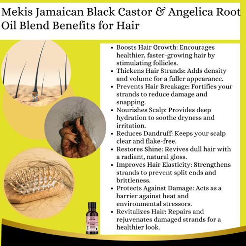 product_image_name-Mekis-Jamaican Black Castor Oil with Angelica Root Oil Blend -  Boosts Hair Growth,Thickens Hair Strands,Prevents Hair Breakage-2