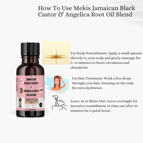 product_image_name-Mekis-Jamaican Black Castor Oil with Angelica Root Oil Blend -  Boosts Hair Growth,Thickens Hair Strands,Prevents Hair Breakage-3
