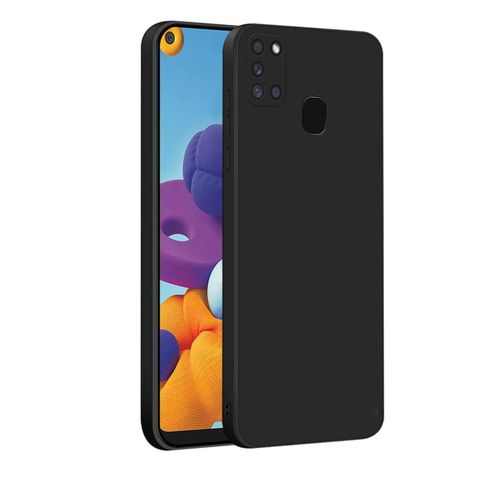 product_image_name-Generic-Silicone Soft Back Cover Case for Samsung Galaxy A21s (Black)-1