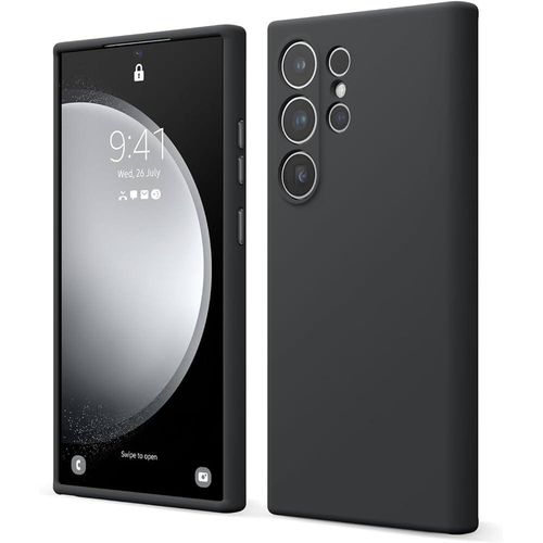 product_image_name-All-Galaxy S9–S24 Series Silicone Case – Soft Liquid Rubber Cover, Smooth Touch & Anti-Slip (Black)-6