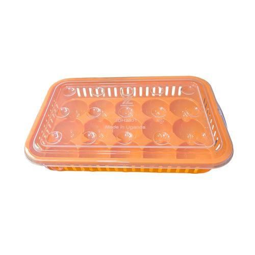 product_image_name-Generic-Stackable 15 Egg Tray, Fridge Egg Storage Clear - Multicolor-1