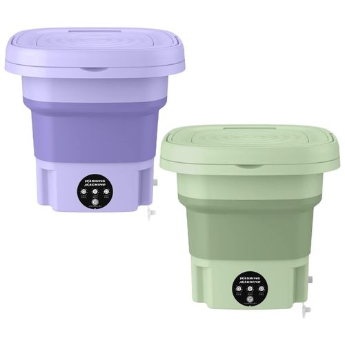 product_image_name-Generic-8L Portable Washing Machine, Foldable Mini Washing Machine, Mini Washer and Spin Dryer, Small Washer for Socks Underwear, Portable Travel Washing Machine- Multi Colours-3