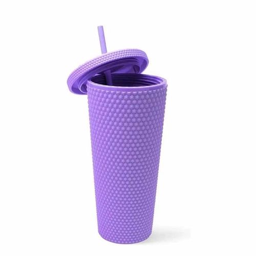 product_image_name-Generic-1PC Diamond Radiant Goddess Cup 710ml Summer Cold Water Cup Tumbler With Straw Double Layer Plastic Durian Coffee Mug-1