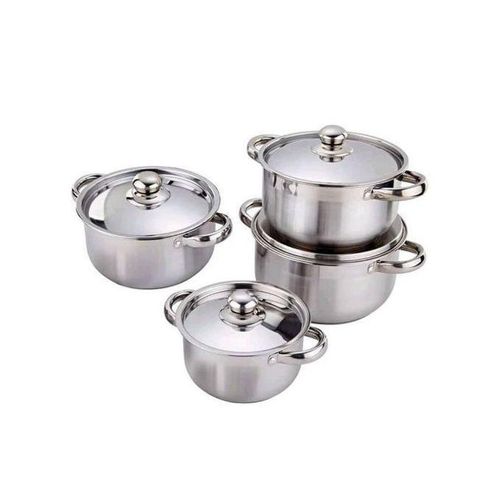product_image_name-Generic- 8 Piece Stainless Steel Saucepans Cookware Pots, Silver.-1