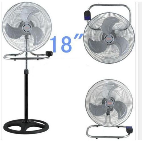 product_image_name-Generic-18" Inch Stand/Table 3 in1 Fan Design Oscillating & Adjustable Electric Type - Silver, Black-3