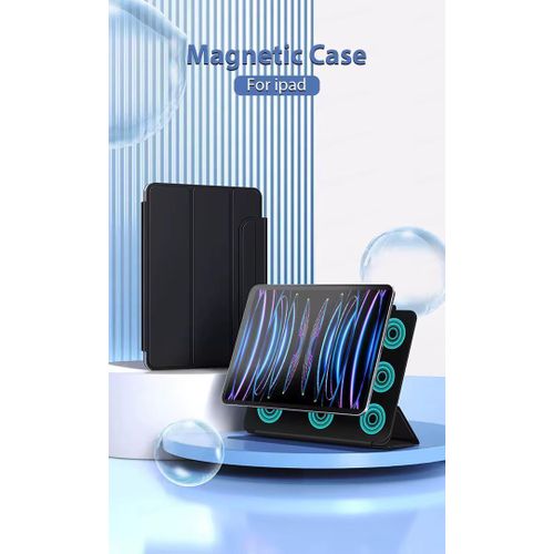 product_image_name-Generic-Magnetic Case For iPad Pro 11 M4 2024 iPad Pro 13 M4 2024 Silicone Rubber Cover - Black-2