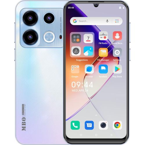 product_image_name-Mbo-Note 30 Pro Max - 6.8"HD+ 64GB ROM 4GB RAM 16MP 6000mAh 3G ( With Earphones, Glass Protector, Cover) - White-1