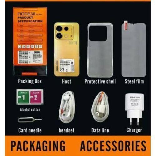 product_image_name-Mbo-Note 30 Pro Max - 6.8"HD+ 64GB ROM 4GB RAM 16MP 6000mAh 3G ( With Earphones, Glass Protector, Cover) - White-4