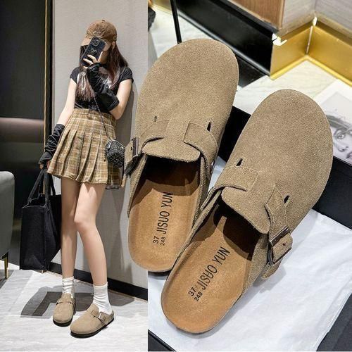 product_image_name-SXCHEN- Women's Shoes Casual Closed-toe Half-slippers Flat Sandals-4