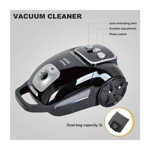 product_image_name-Sonifer-Household powerful 2600W Motor Large Capacity 3L Dust Electric Carpet Vacuum Cleaner With Bag- Multicolor-2