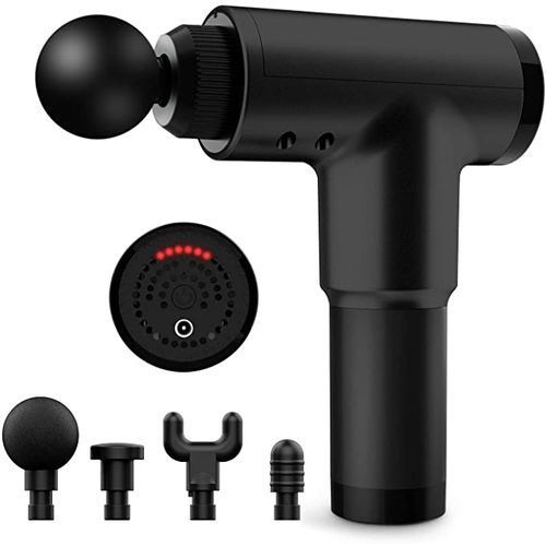 Shop 6 Speed Massage Gun Cordless Handheld Deep Muscle Massager Super Quiet Black Jumia Uganda