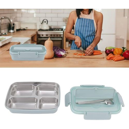product_image_name-Generic-304 Partition Stainless Steel Lunch Box - MultiColor -5
