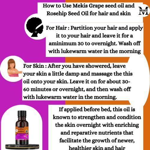 product_image_name-Mekis-Grape Seed & Rosehip Seed Oil-30Ml, Repairs Damaged Hair ,Treats Acne-6