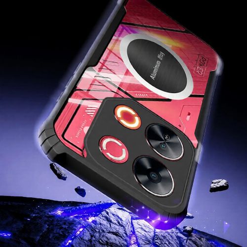 product_image_name-Generic-For itel P65 4G Magnetic Cooling Phone Case Airbag Drop Resistant Acrylic Case-6