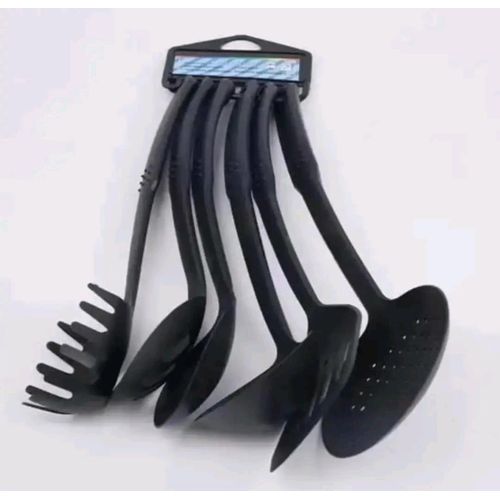 product_image_name-Generic-Non Stick Plastic Cooking And Serving Laddles Set Spoons,rack -1